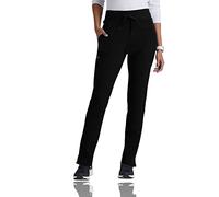 BARCO One Women's Uplift 5-Pocket Slim Leg Scrub Pant, Black, S Petite