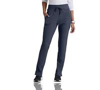 BARCO One Women's Uplift 5-Pocket Slim Leg Scrub Pant, Steel, S Petite