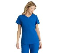 BARCO Skechers Vitality Aura Scrub Top for Women - Curved V-Neck Medical Top, 3 Pockets, 4-Way Stretch Women's Scrub Top, New Royal, XL