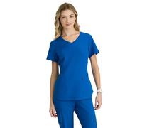 BARCO Skechers Vitality Electra Scrub Top for Women - V-Neck Medical Top, 4-Way Stretch Women's Scrub Top, New Royal, S