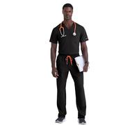 BARCO STRONG Terrence Scrub Top & Pant Set for Men - Up to 70°C Wash, Natural Stretch, Moisture Wicking, Quick-Shed, Black, X-Large