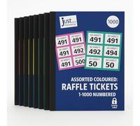 barcode bargains 10 x Books of Raffle tickets books/cloakroom tickets - Carnival Games Lucky Draw Tombola Draw, Prize Draw and Charity Events, School Fetes