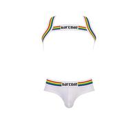 Barcode Berlin - Mens Briefs Underwear - Multipack 1x Pride Brief + 1x Pride Harness White - Size XL