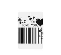 Barcode Hearts Flowers I Love You Car Air Fresheners 4 Pcs Hanging Scented Cards Fragrance Scented Cards For Car Aromatherapy Tablets