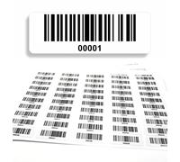 barcode labels 1-1000 DGUV inspection labels - consecutive 5-digit - 1,000 pcs permanent barcode sticker - electrical engineering code128 - self-adhesive 50x17mm (00001-01000)