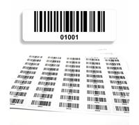 Barcode Labels 1001-2000 DGUV Inspection Labels - Consecutive 5-Digit - 1,000 pcs Permanent Barcode Sticker - Electrical Engineering code128 - self-Adhesive 50x17mm (01001-02000)