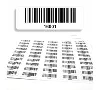 Barcode Labels 16001-17000 DGUV Inspection Labels - Consecutive 5-Digit - 1,000 pcs Permanent Barcode Sticker - Electrical Engineering code128 - self-Adhesive 50x17mm (16001-17000)
