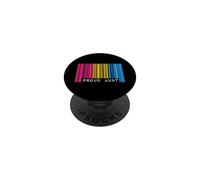 Barcode Proud Aunt Pansexual Pride Flag LGBTQ Aesthetic Love PopSockets Adhesive PopGrip