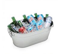 Barcool 12L Oval Party Tub, Galvanized Steel Beverage Cooler