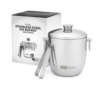 Barcool 3L Ice Bucket | Double-Walled Stainless Steel | Lid & Tongs | Vacuum Insulation Maintains Sub-Zero Chill for Extended Time | Ideal for Champagne, Prosecco & Sophisticated Cocktail Service