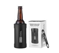 Barcool Beer Cooler with Bottle Opener | Premium Insulated Drink Cooler for Bottles and Cans, Beer Holder for Chilled Refreshment | Perfect Accessories for Home & Outdoor Use - Black