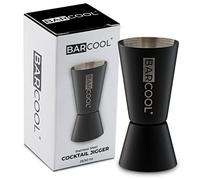 Barcool Jigger, 50ml/25ml Shot, Blackened Stainless Steel, Black