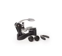 BarCraft 4pc Wine Accessories Set with Lever Arm Corkscrew, 2x Vacuum Bottle Stoppers & Twist Action Foil Cutter Wine BarCraft Multicolor