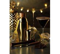 Barcraft 6 Piece Cocktail Making Tool Set, Gold Finish One Colour