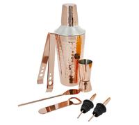 BarCraft 7 Piece Cocktail Making Set with Copper Finish