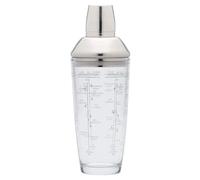 BarCraft KCBCBOSTON Easy Cocktail Shaker with Printed Recipes, 700 ml