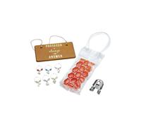 BarCraft 9pc Prosecco Gift Set, Wine Glass Charms, Cool Bag, Stopper, Wooden Sign BarCraft Multicolor