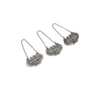 BarCraft Antique Finish Decanter Collars, Set of Three, Gift Boxed in Silver BarCraft Silver