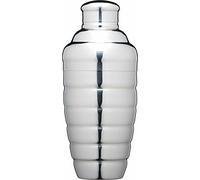 BarCraft Art Deco Cocktail Shaker with Recipes in Gift Box, Stainless Steel - Easy Grip, 500 ml