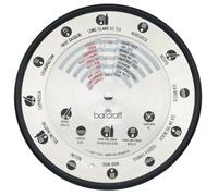 BarCraft BCLLCOMPASS Cocktail Compass with 12 Recipes, Stainless Steel, White, 14cm