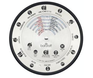 BarCraft BCLLCOMPASS Cocktail Compass with 12 Recipes, Stainless Steel, White, 14cm