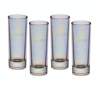 BarCraft Set of Four Iridescent Tall Shot Glasses
