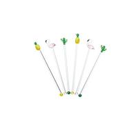 BarCraft Novelty Tropical Glass Cocktail Stirrers