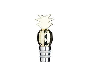 BarCraft BCWSTPAPPLE Novelty Wine Bottle Stopper, Pineapple Design, In Gift Box, Metal, Gold Coloured