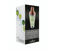 BarCraft BCLLBOSTON700 Recipe Cocktail Shaker with Measurements, Glass / Stainless Steel, Copper Finish, 650 ml