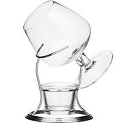 BarCraft Brandy Glass and Warmer Gift Set, 350ml Glass, Tea Light Holder and Metal Stand, 3-Piece Set
