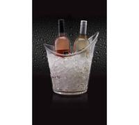BarCraft Wine Cooler Bucket with Handle, Plastic, Transparent, 4.4 Litres (For 2 Bottles)