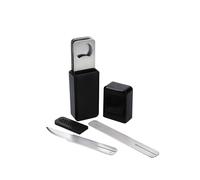 BarCraft Stainless Steel Compact Bar Tool Set, Gift Boxed, Black