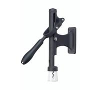 Barcraft Deluxe Metal Wall Mounted Corkscrew, Galvanised Steel Wine Bottle Opener In Black Black One Size