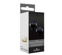 BarCraft Wine Vacuum Stoppers for KCBCWINSTOP, Pack of 2, Black