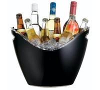 BarCraft Drinks Cooler Beer Bucket for Parties, BBQs and More, Acrylic, Black, 8 Litre