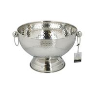 Bar Craft Champagne Bucket Hammered Stainless Steel 37x25cm Gift Tagged Silver