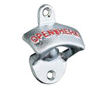 BarCraft KCBCWALL Wall Mounted Bottle Opener, Retro Design, 6.5 x 3 x 8cm, Silver