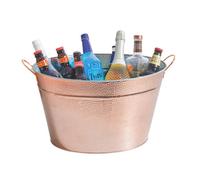 BarCraft Large Copper Champagne Bucket, Steel Large Metallics
