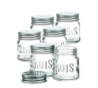 BarCraft Mini Glass Drinks Jars, 6 x 60 ml