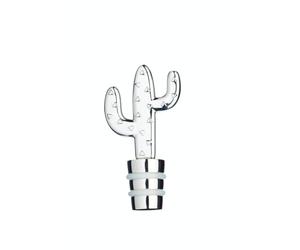 BarCraft Novelty Wine Bottle Stopper, Cactus Design, In Gift Box, Metal, Silver Coloured