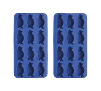 BarCraft Penguin Shape Ice Cube Trays for Freezer, 24 Cubes, 2 Pack Flexible Silicone Easy-Release Ice Cube Moulds
