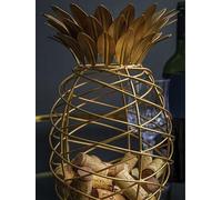 Barcraft Pineapple Shaped Metal Cork Collector, Gold Finish One Colour