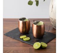 BarCraft Set of 2 Double Walled Copper Moscow Mule Mugs BarCraft Copper