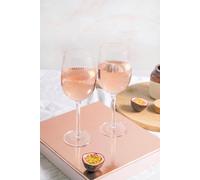 Barcraft Set Of 2 Large Ribbed Wine Glasses In Gift Box In Clear Clear One Size