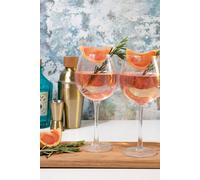Barcraft Set Of Two Iridescent Gin Glasses In Clear Clear One Size