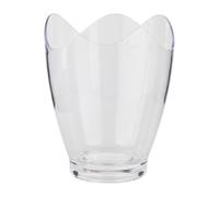 BarCraft Wine Cooler Bucket with Wavy Edge Design, for 1 Bottle, Plastic, Transparent, 3 Litre