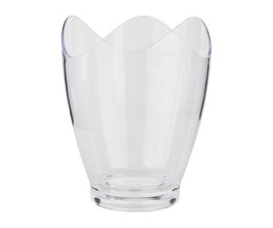 BarCraft Wine Cooler Bucket, 1 Bottle Design with Wavy Edge, Plastic, 3 Litres