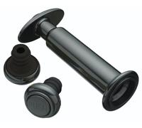 BarCraft Wine Vacuum Pump and Bottle Stoppers Set in Gift Box, 3 Pieces, Black