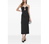 Bardot crystal-embellished strapless midi dress - Black XS-S
