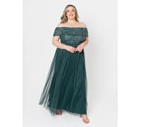 Bardot Embellished Maxi Dress Maya Deluxe Emerald 10